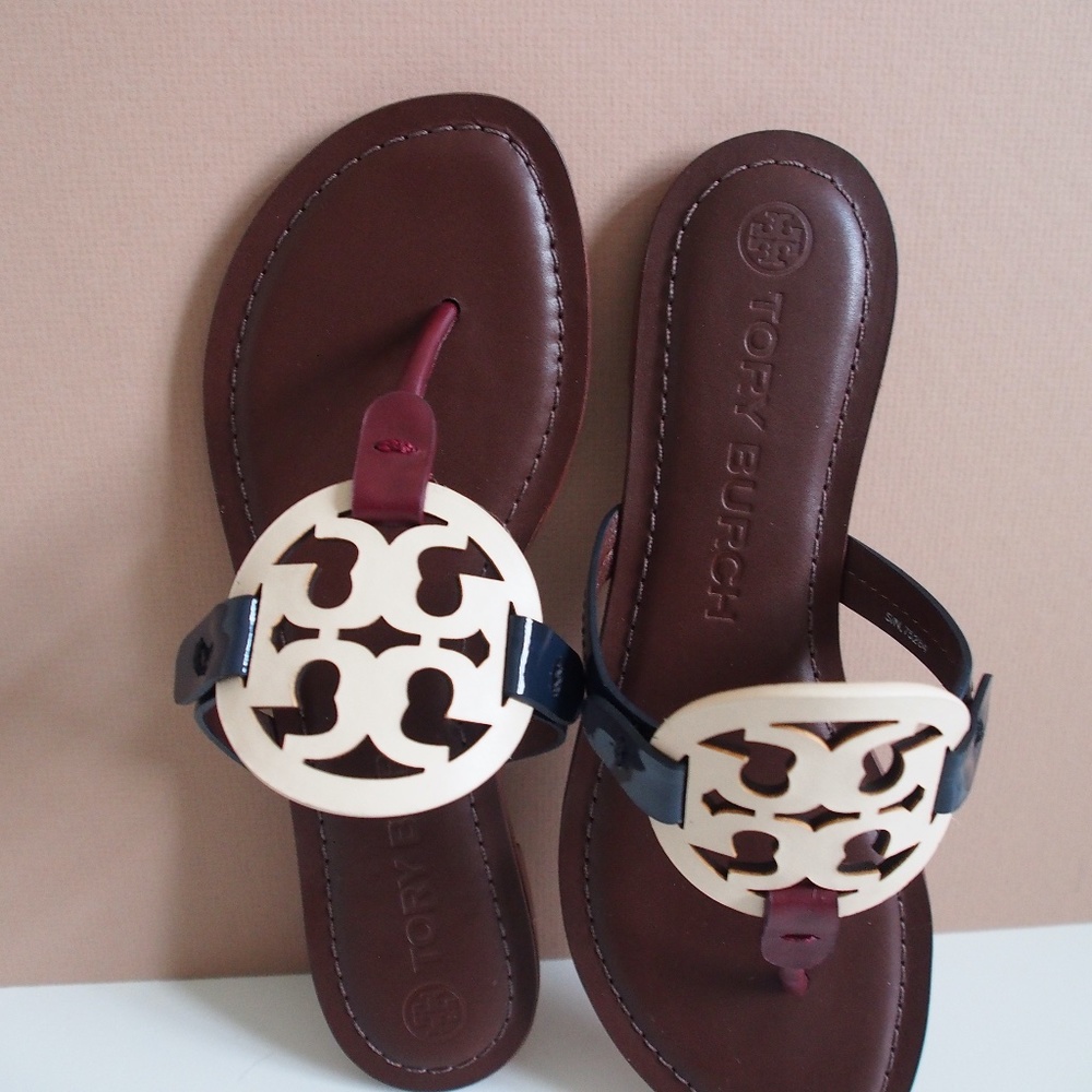 Tory Burch Miller New Cream Mixed Leather 7.5 8 9.5